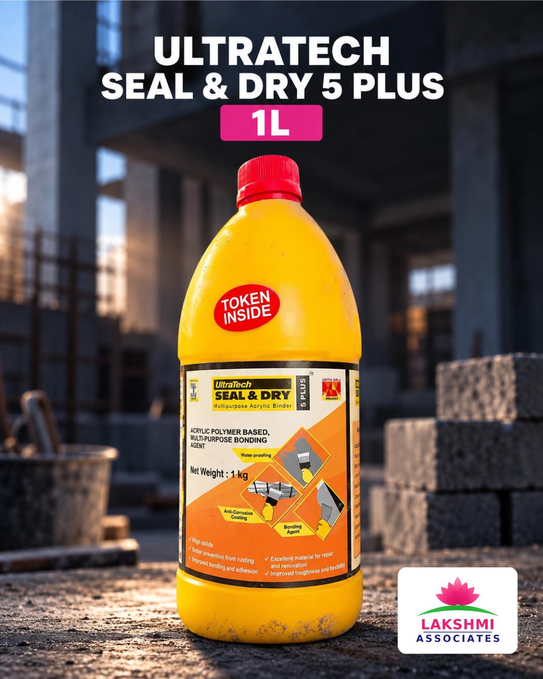 UltraTech Seal & Dry 5 PLUS 1L Multipurpose Bonding Agent