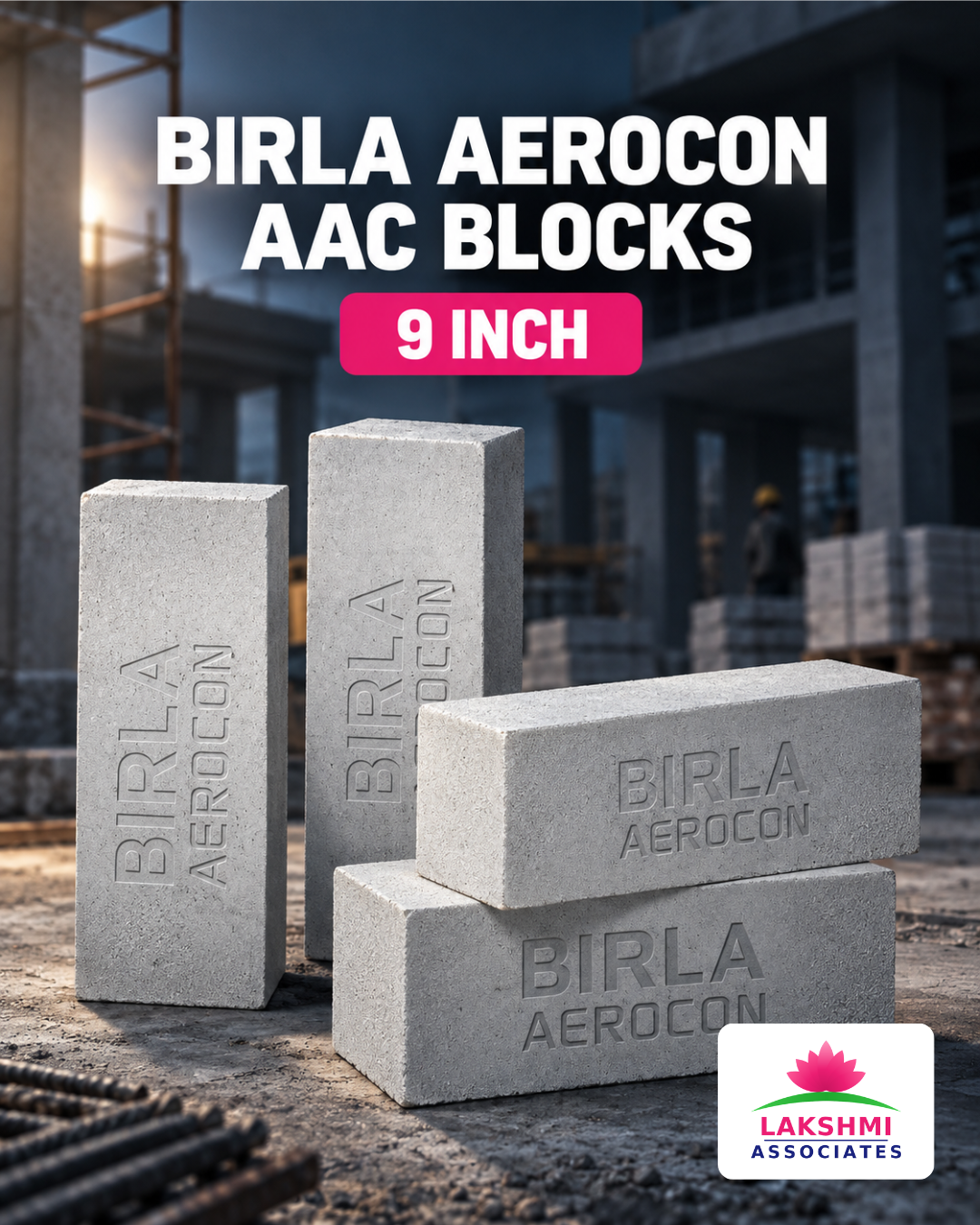 Birla Aerocon 9 Inch AAC Blocks