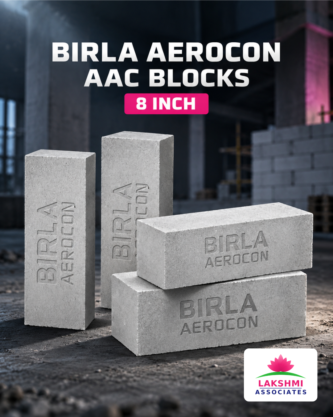 Birla Aerocon 8 Inch AAC Blocks