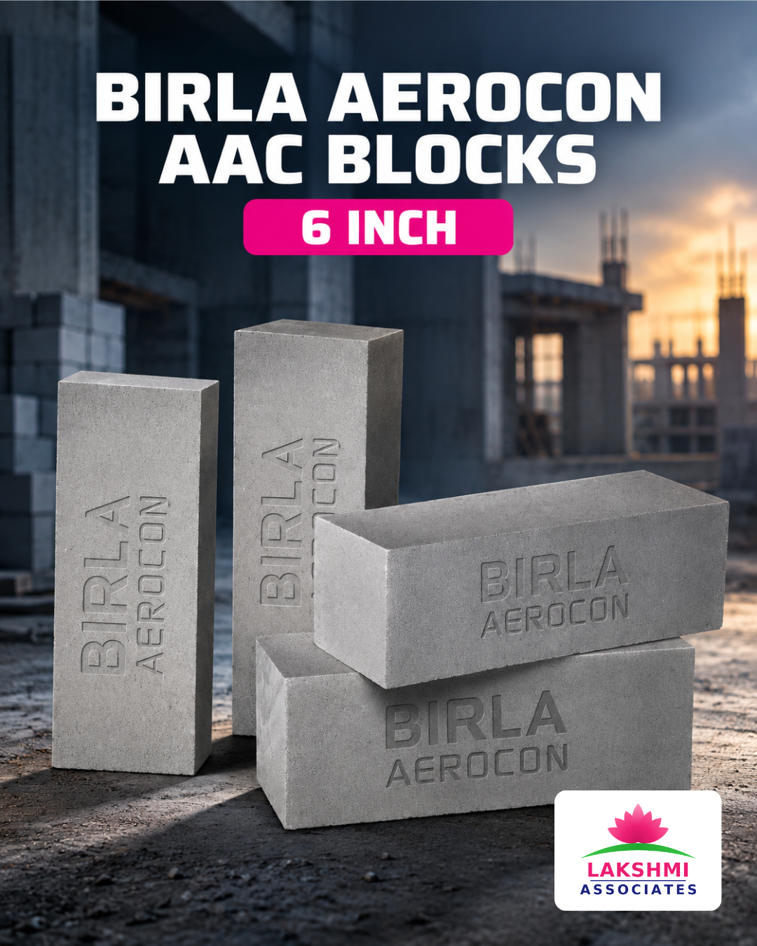 Birla Aerocon 6 Inch AAC Blocks